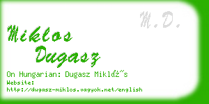 miklos dugasz business card